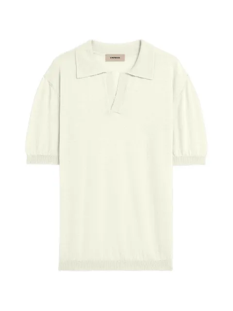 A Paper Kid knitted polo shirt Neutrals S6PKMAKP087
