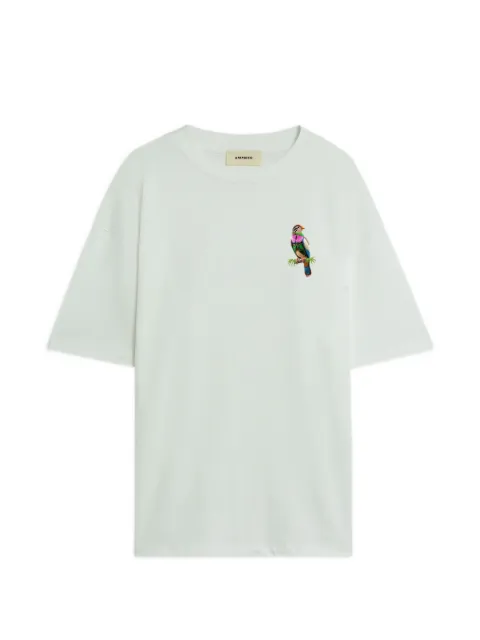 A Paper Kid bird-print T-shirt White S6PKUATH161