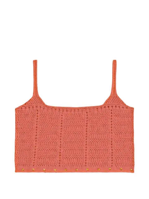 A Paper Kid knitted embellished top Orange S6PKWOKO025
