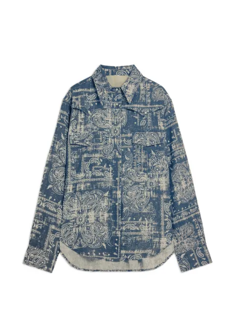 A Paper Kid buttoned paisley-print shirt Blue S6PKWOSI015