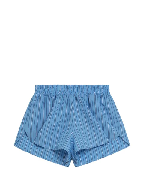 A Paper Kid striped cotton shorts Blue S6PKWOSH149