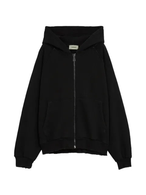 A Paper Kid zip hoodie Black S6PKWOZH043
