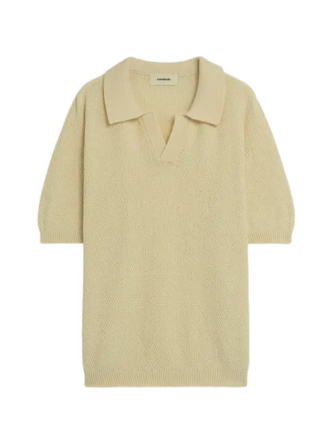 A Paper Kid knitted polo shirt Neutrals S6PKMAKP072