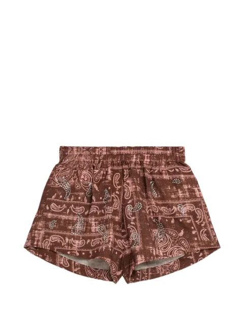 A Paper Kid paisley patterned shorts Brown S6PKWOSH018