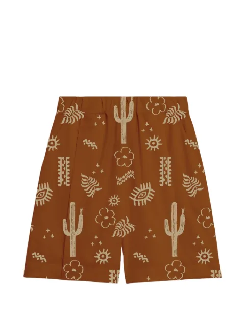 A Paper Kid cactus-print bermuda shorts Brown S6PKMABE129
