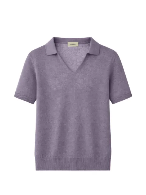 A Paper Kid knitted cotton T-shirt Purple S6PKMAKP082