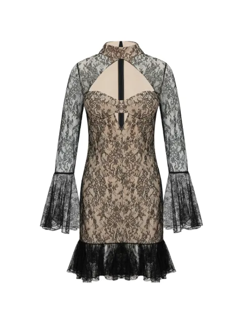 OCCLEUS Celine fluted mini dress Black OCC102158