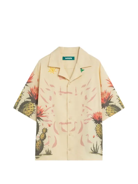 BARROW cactus-print short-sleeve shirt Neutrals S6BWUASI068