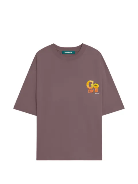 BARROW graphic crew-neck T-shirt Pink S6BWUATH079