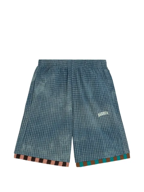 BARROW check logo shorts Blue S6BWUABE056