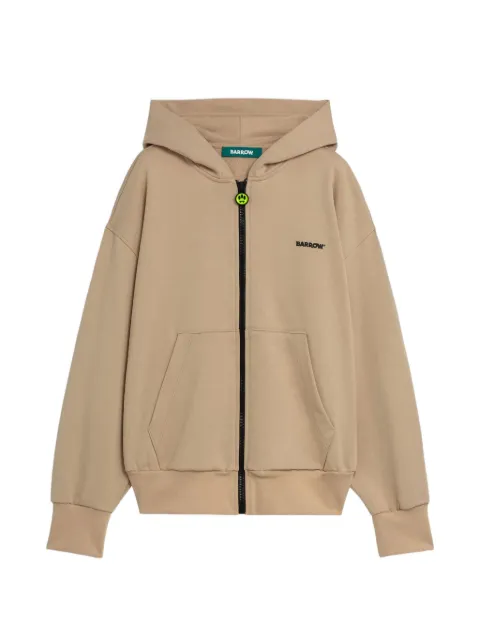 BARROW zip hooded sweatshirt Neutrals S6BWUAZH007