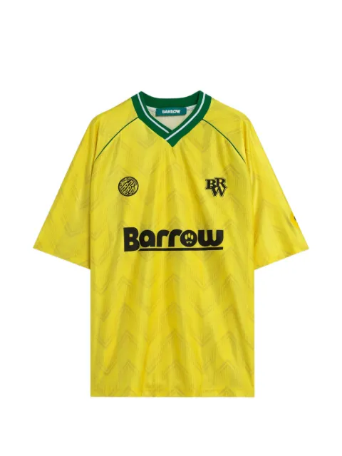 BARROW V-neck graphic T-shirt Yellow S6BWUATH116