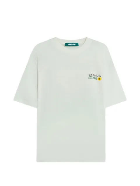 BARROW crewneck graphic T-shirt White S6BWUATH086