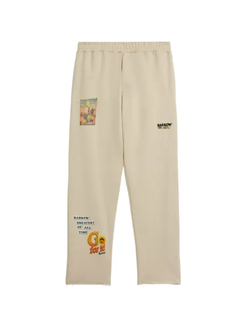BARROW printed track pants Neutrals S6BWWOFP035