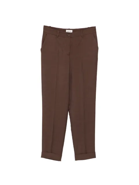 P.A.R.O.S.H. Raisa turn-up trousers Brown RAISA26D232443