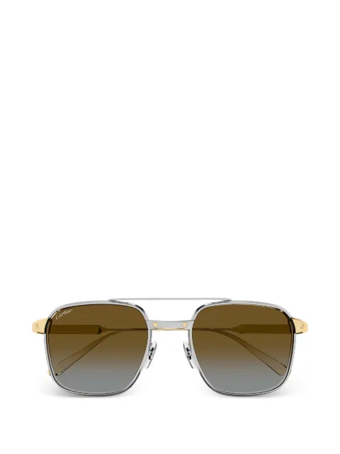 Cartier Eyewear rectangle bar sunglasses Silver CT0610S003
