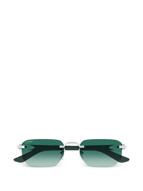 Cartier Eyewear geometric rimless sunglasses Silver CT0622S003