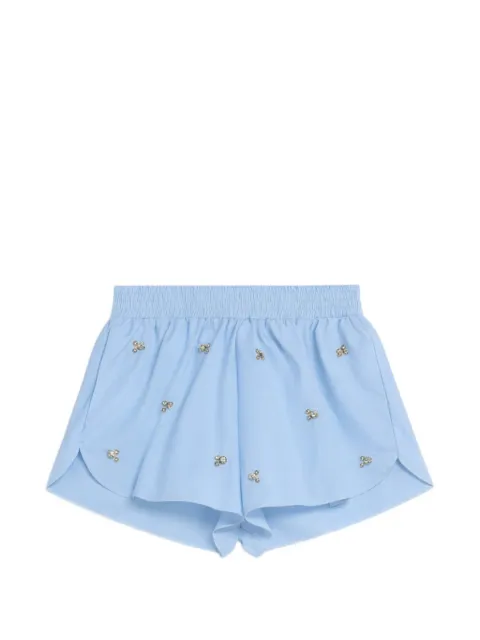 A Paper Kid embellished poplin shorts Blue S6PKWOSH136