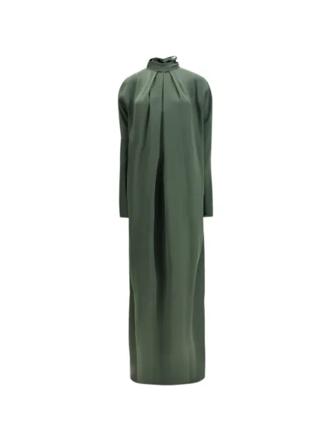 Petar Petrov tie-neck semi-sheer midi dress Green DR01092