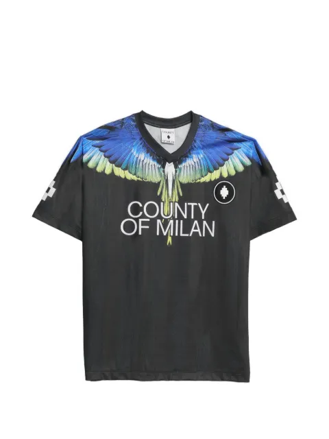 COUNTY OF MILAN wings-print T-shirt Black S6CMMATH086