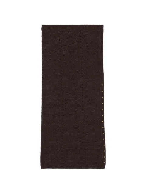 A Paper Kid knitted studded midi skirt Brown S6PKWOKK024