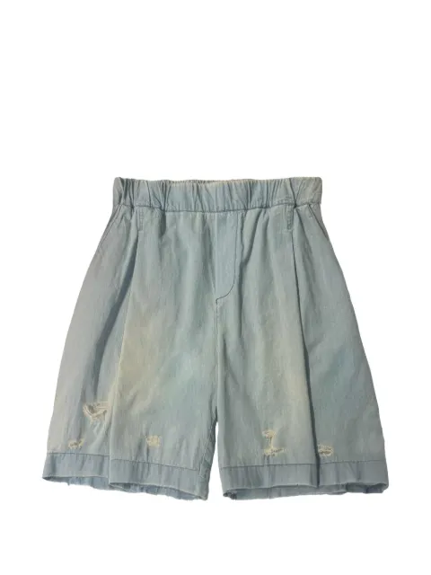 A Paper Kid ripped bermuda shorts Blue S6PKMABE091
