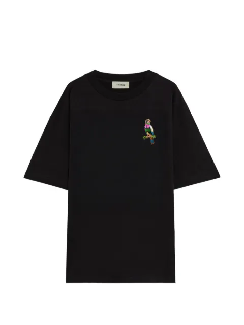 A Paper Kid bird-print T-shirt Black S6PKUATH161