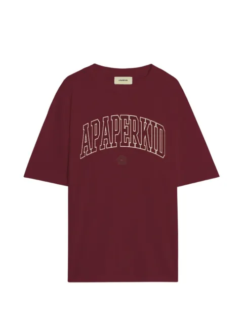A Paper Kid Jersey round-neck T-shirt Red S6PKUATH157