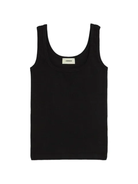 A Paper Kid ribbed tank top Black S6PKWOTA143