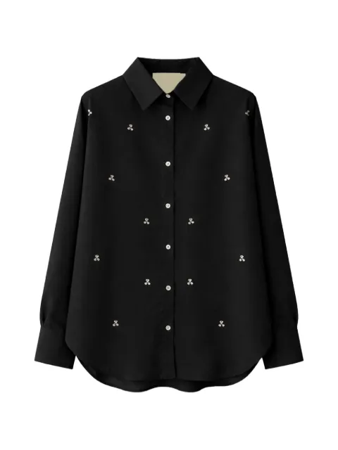 A Paper Kid cotton shirt Black S6PKWOSI153
