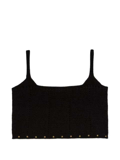 A Paper Kid studded knitted top Black S6PKWOKO025