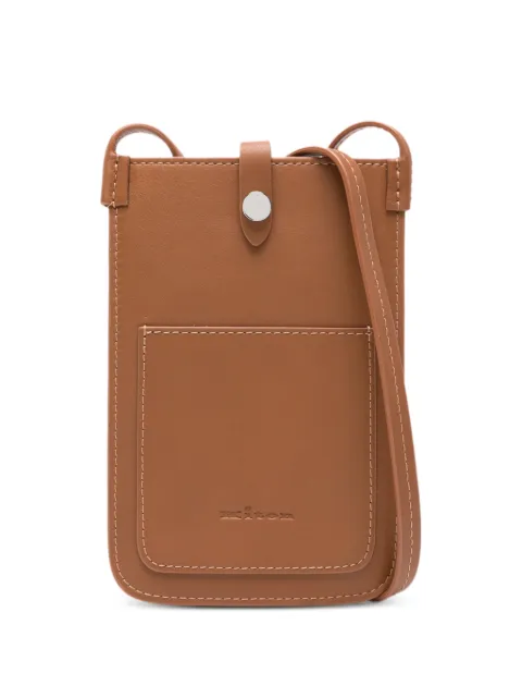 Kiton leather cross body bag Brown DSPIERAN0144001003