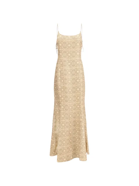 Kristina Ti floral-print dress Neutrals KAL0103TE0286