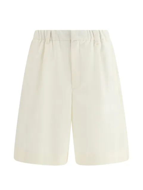 Laminar elasticated-waist shorts Neutrals PT00069UL12847