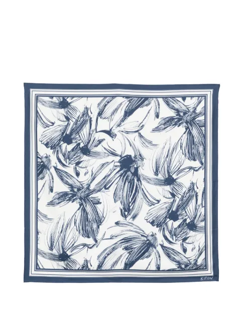 Kiton floral-print scarf White D53754K0953H10009