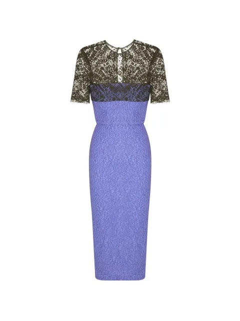Alex Perry lace-sleeve pencil midi dress Purple 3022