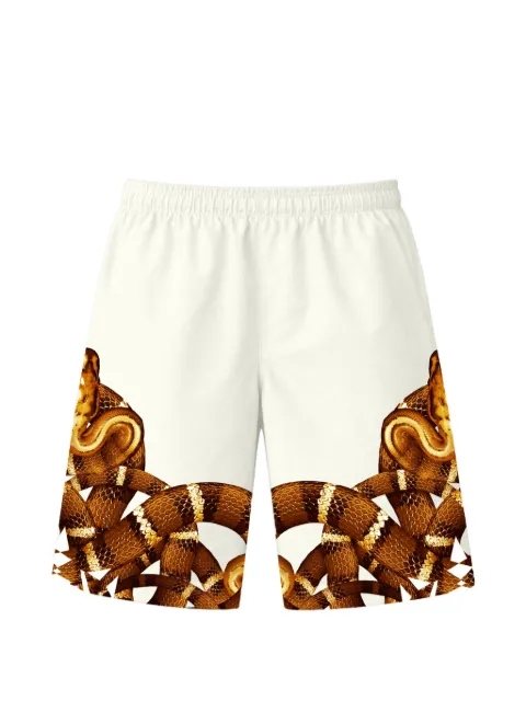 COUNTY OF MILAN snake-print deck shorts White S6CMMABE055