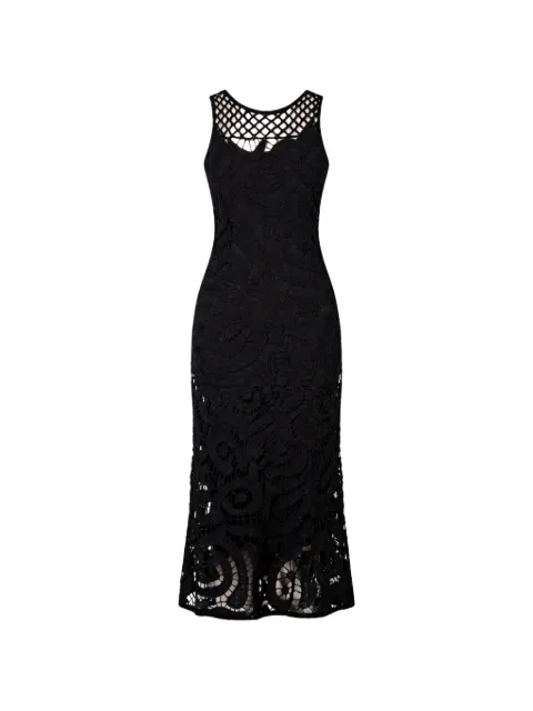 PINKO crochet midi dress Black 106361A354