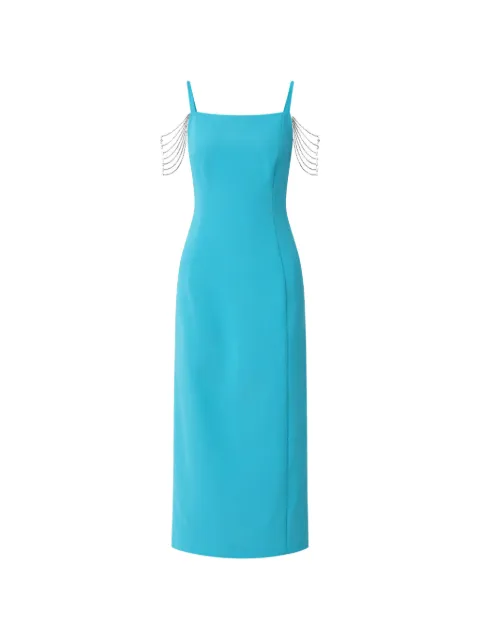 PINKO chain-embellished midi dress Blue 106627A34P