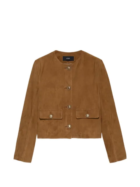 Arma Lorenne collarless jacket Brown 006L26103402