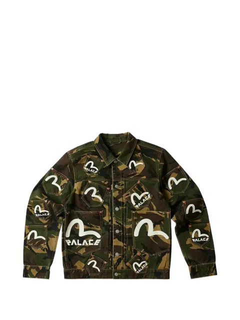 Palace x Evisu Type One denim jacket Green P0101