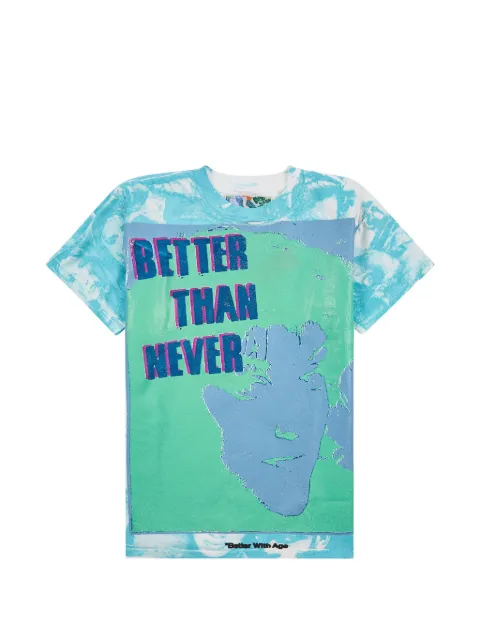 BETTTER Never All Over print T-shirt Green BWATSNEV
