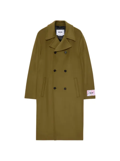 MSGM double-breasted coat Green 3940MC08257603
