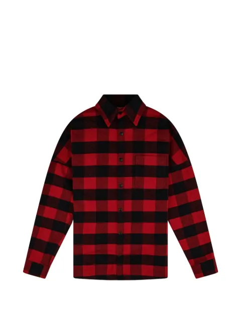 Palm Angels check-pattern shirt Red PMGA024C99FAB0012501