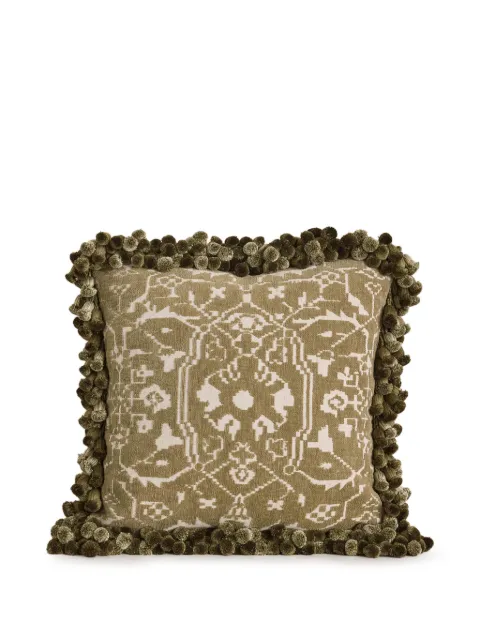 Soho Home pompom-detail cushion Green 78110873