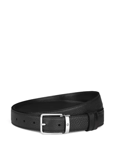 Montblanc rectangle-buckle reversible belt Black 222181