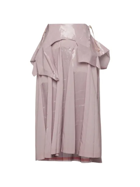 Maison Margiela ruffled laminated midi skirt Pink S29ME0014M35131