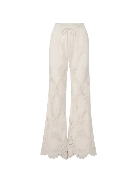 Veronica Beard Daisy eyelet trousers Neutrals 2511EM10460860