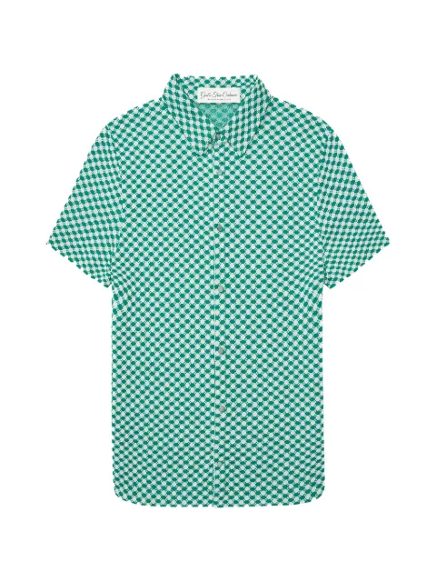 GOD'S TRUE CASHMERE short-sleeve buttoned shirt Green SP24U5003DJCEMREM