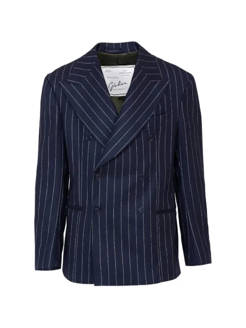 Giuliva Heritage striped double-breasted blazer Blue THESTEFANOBLAZERWOOLHER